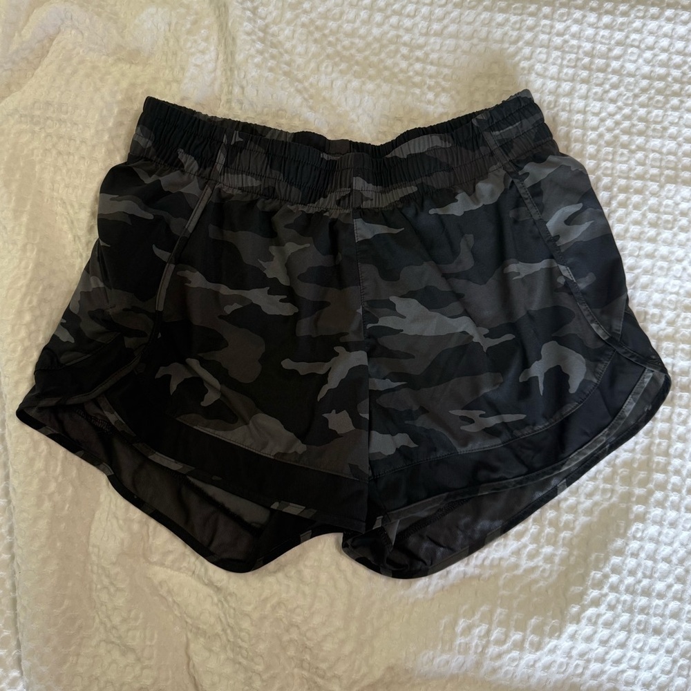 Athleta Black Camouflage Athletic Shorts